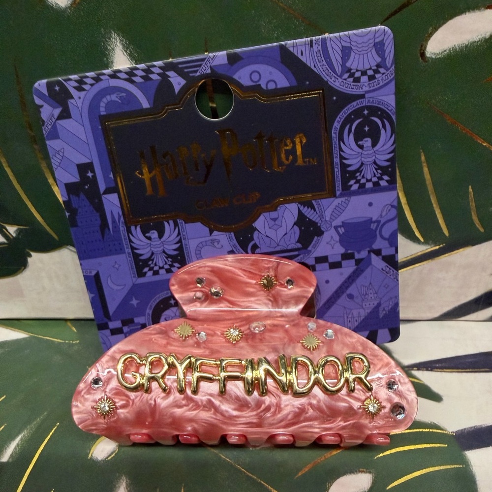 Harry Potter Gryffindor Red Pink Pearlescent Hair Clip NWT